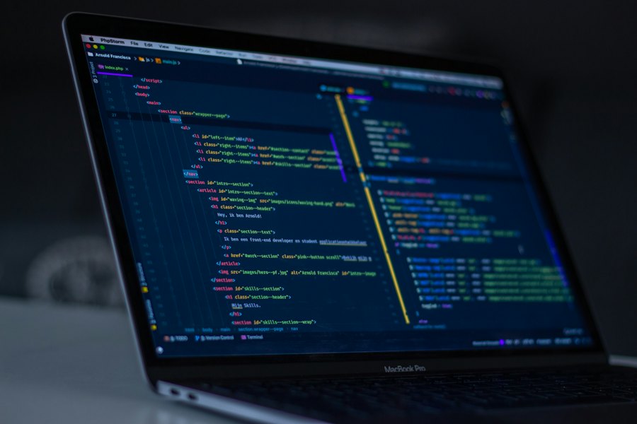 Source code on a screen, representing custom module development
